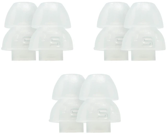 Main image of Etymotic Dual Flange Silicone Eartips, Clear - 6 Pack - Standard Fit