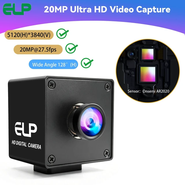Alt view image 4 of 5 - ELP 20MP Autofocus USB Security Camera, High Speed USB3.0 Wide Angle Webcam