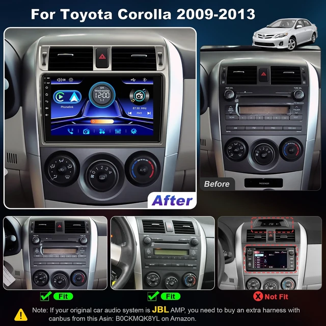 Alt view image 2 of 5 - Car Radio for Toyota Corolla 2009-2013,9 Inch Corolla Stereo-Linux System