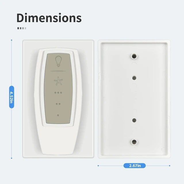 Alt view image 5 of 5 - Remote Control for Hunter Ceiling Fan 99110 Transmitter, K1131-01 K1131-02