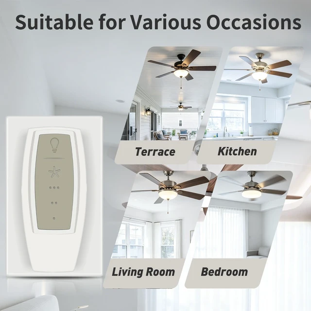 Alt view image 4 of 5 - Remote Control for Hunter Ceiling Fan 99110 Transmitter, K1131-01 K1131-02
