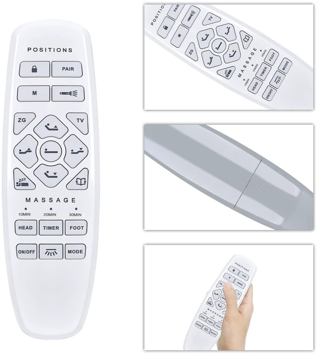 Alt view image 4 of 4 - Rankle Memory Replacement Remote for Okin Model RF.27.19.33 Electric Adjustable Bed, for Lucid L600, for ASONLY, for ESHINE