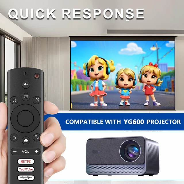 Alt view image 3 of 5 - Remote Control Compatible with GooDee YG600-Movin Portable Projector