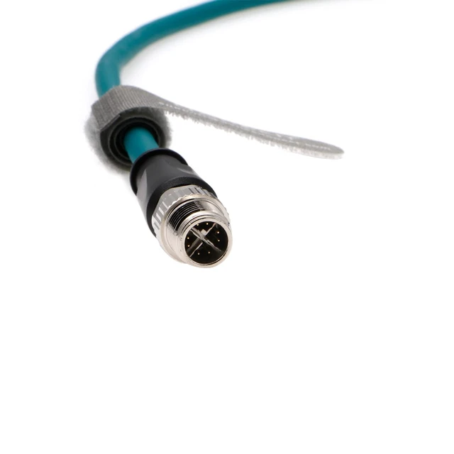 Alt view image 2 of 5 - Uonecn M12 8 Pin X-Code to RJ45 Male Cat6A Shielded Ethernet Cable, High-Flex Industrial Ethernet Cable Compatible with Cognex in-Sight, DataMan, Machine Vision Cameras, Green, 9.84ft/3m