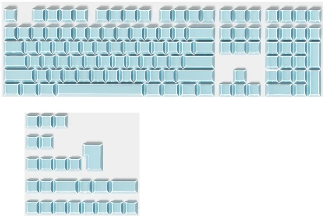 Main image of Fogruaden PBT Keycaps Set, Cherry Profile Side Print Keycap for Mechanical Keyboard Keycaps(ZheYing-Blue)