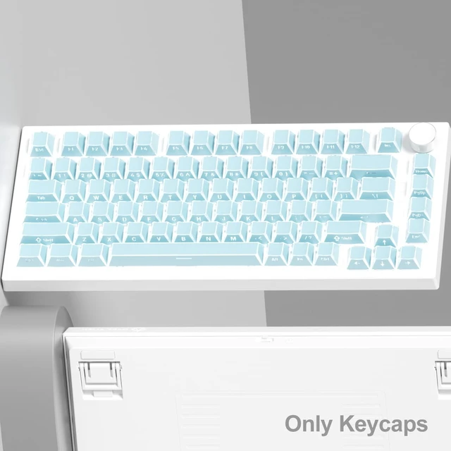 Alt view image 3 of 5 - Fogruaden PBT Keycaps Set, Cherry Profile Side Print Keycap for Mechanical Keyboard Keycaps(ZheYing-Blue)