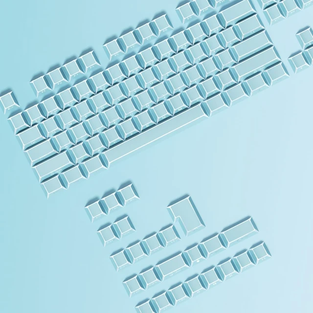 Alt view image 5 of 5 - Fogruaden PBT Keycaps Set, Cherry Profile Side Print Keycap for Mechanical Keyboard Keycaps(ZheYing-Blue)