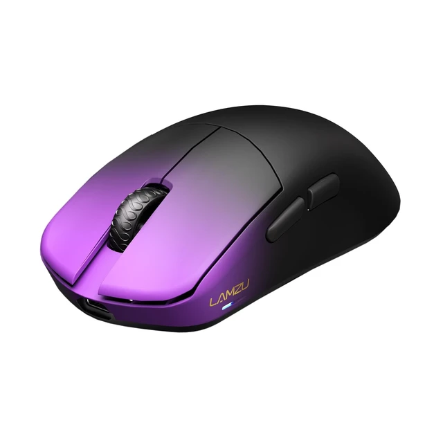 Alt view image 4 of 5 - Lamzu Maya X Wireless Gaming Mouse, Ultra Lightweight 47g, Optical Switch, Maximum 30000 DPI, Symmetrical, MCU Nordic 52840, PAW3950 Sensor, for Medium & Large Hand Users(Larger Maya) (Purple)