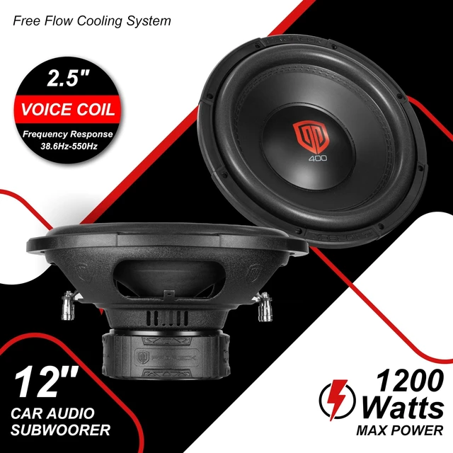 Alt view image 2 of 5 - PRORECK Audio 412 12" Dual Voice Coil, Max Power 1200W Max Power Loud Car subwoofer(Single) (12" Dual-4Ohm)
