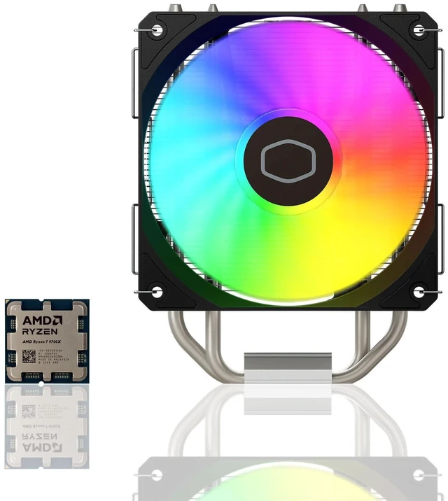 Main image of AMD Ryzen 7 9700X AM5, 8 Cores, 16 Threads, 3.8-5.5GHz, w/Cooler, Desktop CPU