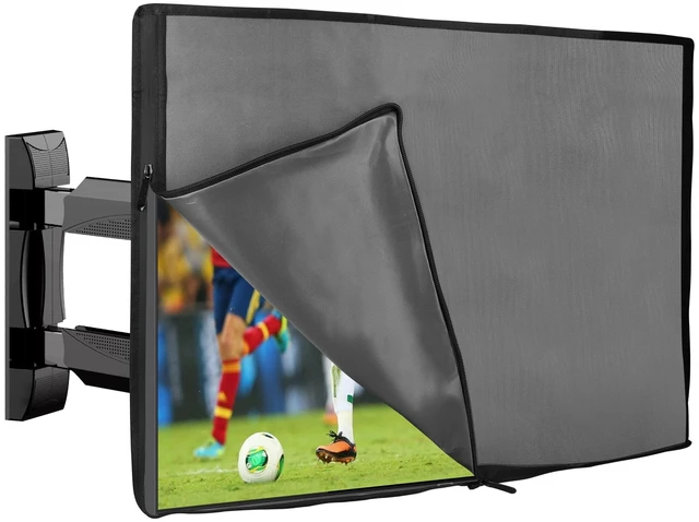 Main image of kwmobile Outdoor TV Cover 49-50" TV Cover Outdoor - Television Case - Exterior Shield for Outside Storage with Zipper - Dark Grey