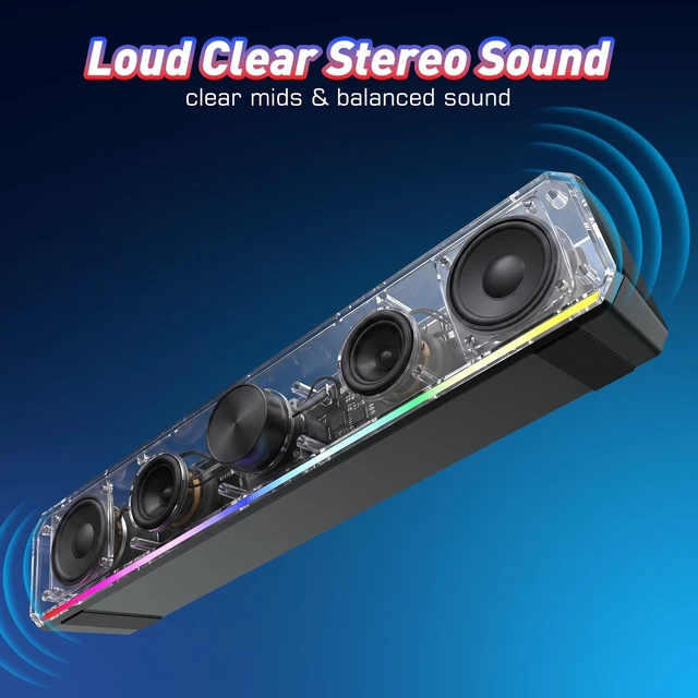 Alt view image 2 of 5 - 1Mii DeskRoar GT11 USB Computer Speakers for Desktop PC, Volume Control