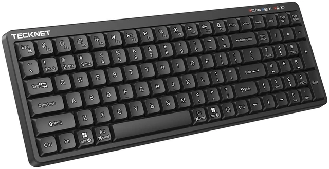 Main image of TECKNET Wireless Bluetooth Keyboard, Compact Layout, Black