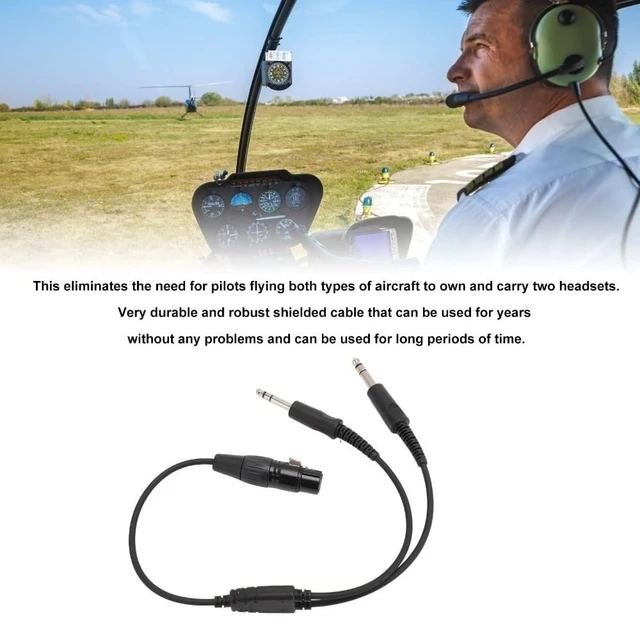 Alt view image 5 of 5 - Anu Limen 11.81 Inch XLR 5 Pin Female to GA Dual Male Plug Y Splitter Cable Headphone Adapter Plug and Play for Airbus Aviation Headset Adapter
