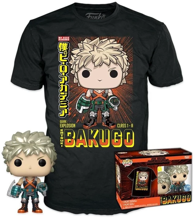 Main image of Funko My Hero Academia - Booble Head POP N 249 - Bakugo (MT) +T-Shirt (XL)
