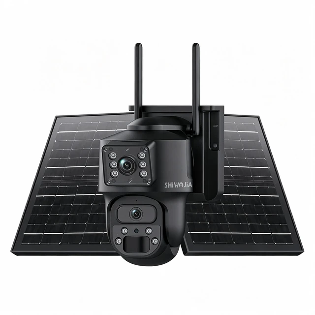 Main image of SHIWOJIA 4G 360PTZ Solar Camera for Off-Grid, Ubox Pro, 24/7 AOV Recording