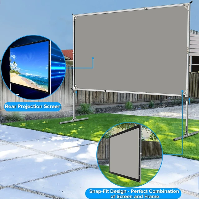 Alt view image 3 of 5 - JWSIT Rear Projector Screen 120inch,Outdoor Movie Screen with 3-Layers PVC