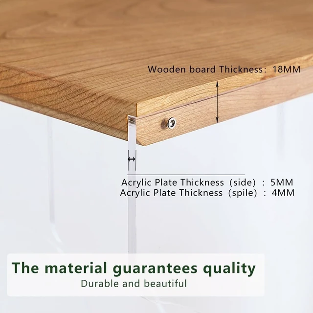 Alt view image 3 of 5 - Vinyl Record Storage Holder,Stacks up to 30 Albums, Solid Wood & Clear Acrylic,Canbe stack,Premium Display, Simple and Contemporary Concept Design for 12 Records LP, DVDs, or CDs (composite board, 3)