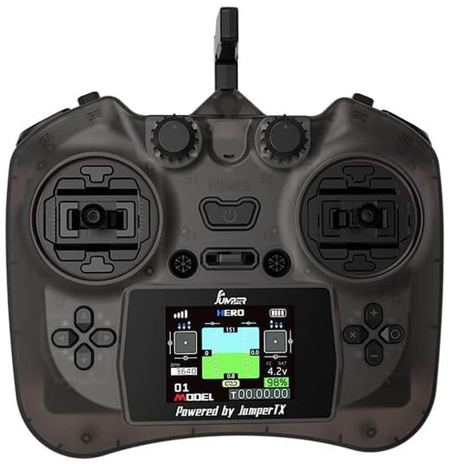 Main image of FANCYWING Jumper Smart - Compact Remote Controller with Color Screen, Built-In ELRS Radio, Hall Sensor Gimbals, Grey