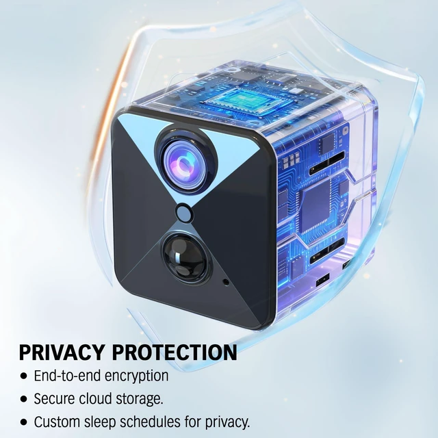Alt view image 5 of 5 - aidowocam 2026 Upgraded 4K HD Mini Security Camera, Wireless WiFi Indoor Nanny Cam with Night Vision, Motion Detection, Remote Viewing & 100-Day Battery Life