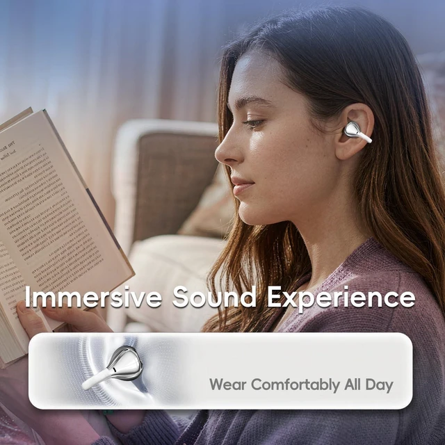Alt view image 2 of 5 - OceanSunds Clip-On Earbuds, Open-Ear Wireless Bluetooth 6.0 Headphones