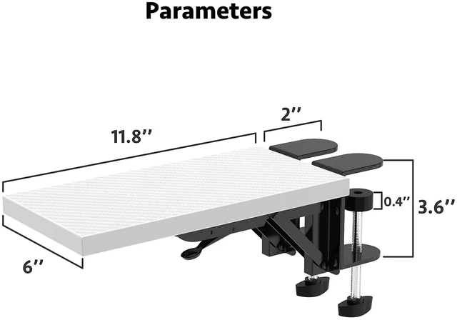 Alt view image 5 of 5 - HONJIE Computer arm Support Bracket, Suitable for Office desks, Sturdy Mouse arm Support, Computer Desk Extender, Suitable for Home and Office