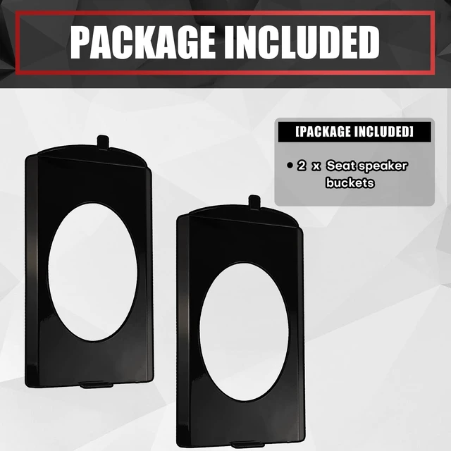 Alt view image 4 of 5 - VIAGL Speaker Brackets Behind Seat 6x9 fit for Chevy C10 1973-1987 Squarebody for 6x9 Speaker, Black