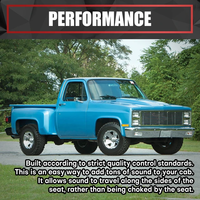 Alt view image 5 of 5 - VIAGL Speaker Brackets Behind Seat 6x9 fit for Chevy C10 1973-1987 Squarebody for 6x9 Speaker, Black