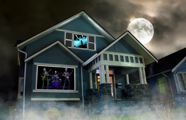 Alt view image 2 of 5 - AtmosFX Halloween Hollusion Digital Decoration on USB Includes 8 Atmosfx Video Effects for Hallloween