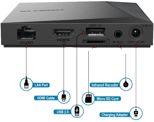Alt view image 2 of 5 - Z11 Pro 4K Android 11 Media Player HDR10+, 2GB RAM/16GB Storage, Dual-Band WiFi, Gigabit LAN, Bluetooth 5.0, Includes Premium IR1 Remote