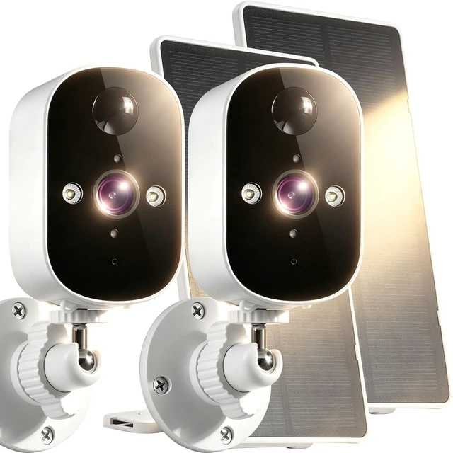 Main image of SolarPowered Outdoor Sec Cam,3MP,Color Night Vision,2Way Audio,IP65,2PK