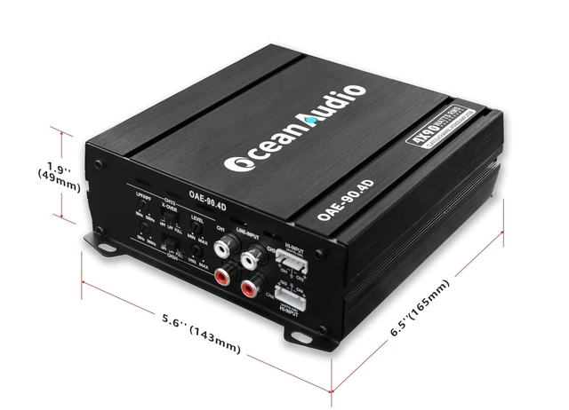 Alt view image 3 of 5 - OceanAudio OAE-90.4D Compact Full-Range Class D 4 Channel 720W Car Amplifier