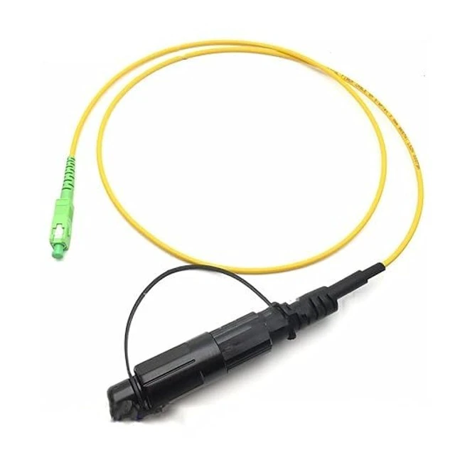 Alt view image 2 of 4 - Fiber Patch Cable Opti Tap, 0.3M (1FT), Simplex SMF(G.657.A2), Opti-Tap SC/APC to Single SC/APC with 5.0MM LSZH Jacket, 2M, Test Cable