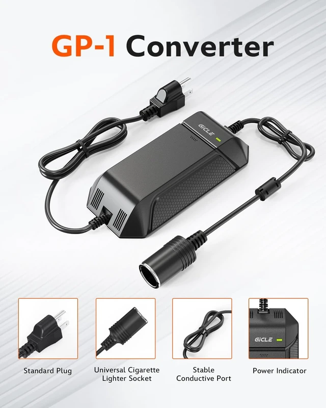Alt view image 4 of 5 - AC to DC Converter, AC/DC 12V 15A 180W Power Supply Adapter Transformer for Tire Inflator, Car Refrigerator, Paddle Board Pump, 110V to 12V Converter Car Cigarette Lighter Adapter Power Supply
