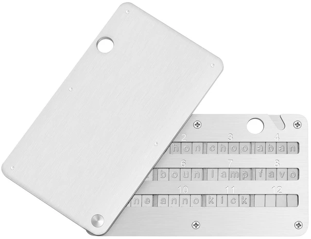 Main image of Crypto Steel Seed Storage, Bitcoin Wallet Cryptocurrency Seed Backup, Cold Hardware Wallet Seed Phrase, Supports up to 24 words