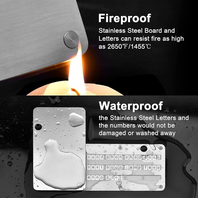 Alt view image 3 of 5 - Crypto Steel Seed Storage, Bitcoin Wallet Cryptocurrency Seed Backup, Cold Hardware Wallet Seed Phrase, Supports up to 24 words