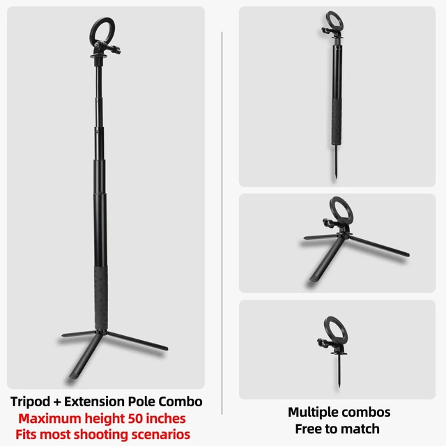 Alt view image 2 of 5 - Magnetic Golf Swing Selfie Stick, Adjustable Aluminum Monopod Tripod with Metal Ground Spike, for Golf Training & Video Recording