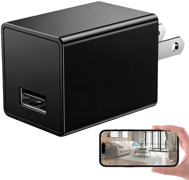Main image of USB Charger Camera 1080P FHD WiFi Hidden Nanny Cam with App Live View, Motion Detection & Night Vision, Wireless Mini Security Camera for Home Office Baby Pet Monitoring