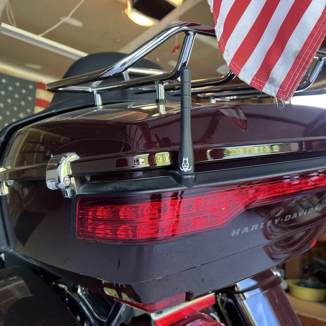 Alt view image 4 of 5 - HOGWORKZ Shorty Antenna AM/FM Compatible with Harley Davidson Motorcycle Street Glide Road King Electra Glide Road Glide '09-'25