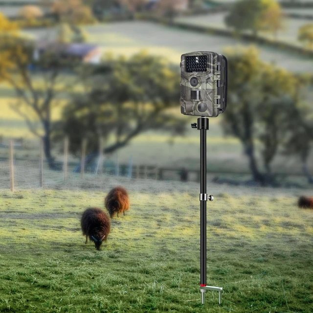 Alt view image 2 of 5 - Adfitjo Game & Trail Camera Mount, 3 in 1 Aluminum 360 Degree Rotation Trail Camera Stand Mount Ground Holder, Thread Connection 1/4''-20 (6 mm) for Hunting Cameras, Night Fishing Light etc.(2 Pack)