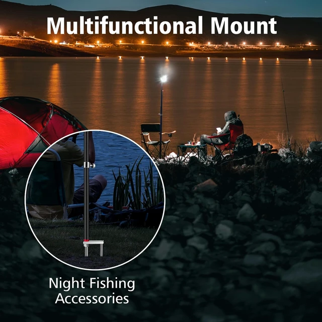Alt view image 5 of 5 - Adfitjo Game & Trail Camera Mount, 3 in 1 Aluminum 360 Degree Rotation Trail Camera Stand Mount Ground Holder, Thread Connection 1/4''-20 (6 mm) for Hunting Cameras, Night Fishing Light etc.(2 Pack)