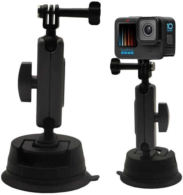 Main image of UGpine Car Windshield Suction Cup Mount Car Dashboard Holder Motorcycle Handle Mount Fit for Suction Cup Mount Go Pro Max Mini Hero13/12/11/10/9/8/7/6/5 /DJI Pocket 2, ONE RS, R, ONE X3, X2