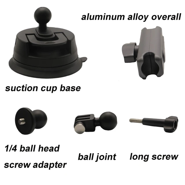 Alt view image 3 of 5 - UGpine Car Windshield Suction Cup Mount Car Dashboard Holder Motorcycle Handle Mount Fit for Suction Cup Mount Go Pro Max Mini Hero13/12/11/10/9/8/7/6/5 /DJI Pocket 2, ONE RS, R, ONE X3, X2