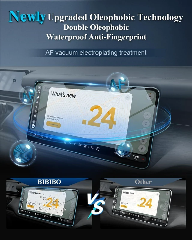 Alt view image 5 of 5 - BIBIBO for New 2027 Rivian R2 15.6" Screen Protector HD Glass