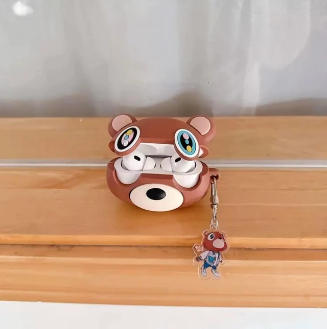 Alt view image 2 of 4 - Kanye Graduation Bear Earphone Case Compatible with Apple AirPods Charging Case Cover Keychain (AirPod Pro/Pro2)