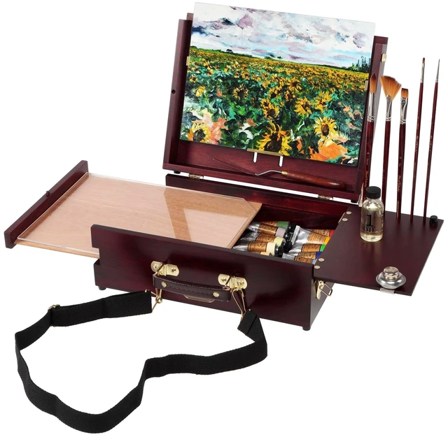 Alt view image 3 of 5 - SoHo Urban Artist Scout Pochade Box with Apex Tripod - Adjustable Camera Stand and Compact Artist Easel for Outdoor Painting, Field Photography, and Travel Studio Setup