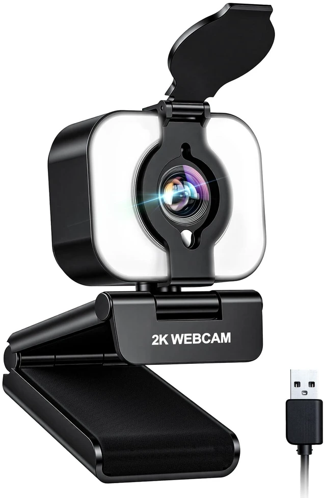 Main image of Atatat 2K Webcam for PC with Light, Microphone, Privacy Cover