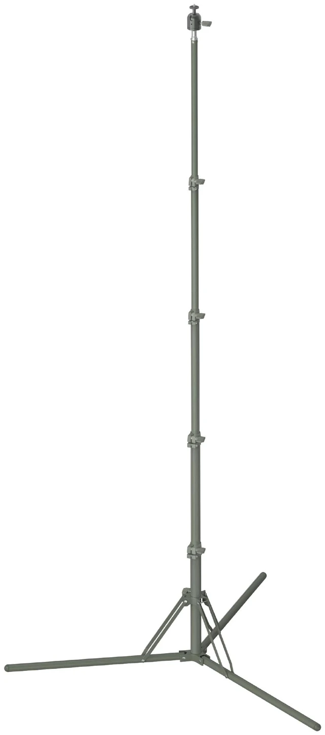 Main image of CLAYMORE Tripod Stand (Light Khaki) - Lightweight Aluminum Outdoor Action Camera, Fan & Lighting Stand, 1/4" Mount, 19-75in, 360 Ball Head, Wind-Resistant. Carrying Case and Dual-Sided Hook.