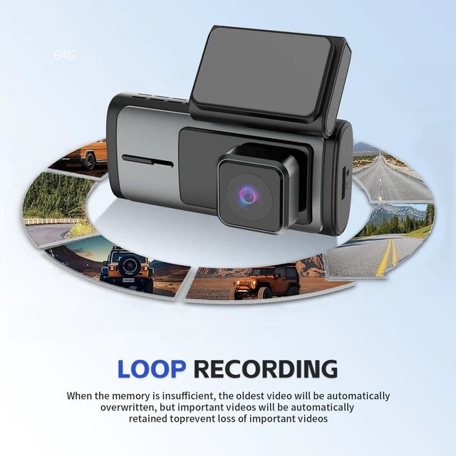 Alt view image 3 of 5 - Dual Dash Cam, 1080P Front + 720P Rear, Wi-Fi App Control, Loop Recording, G-Sensor, No SD Card Included