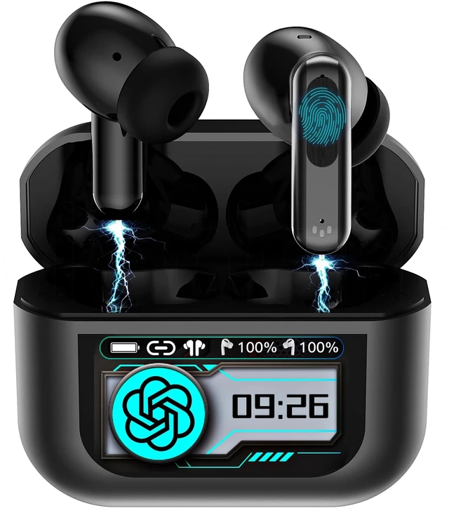 Main image of AI Translation Earbuds Real-Time 2-Way Translator in 144 Languages, AI Assistant, Touchscreen Case, ANC/ENC Noise Cancellation, Hi-Fi Drivers, Long Battery Life, No Subscription Required, iOS/Android